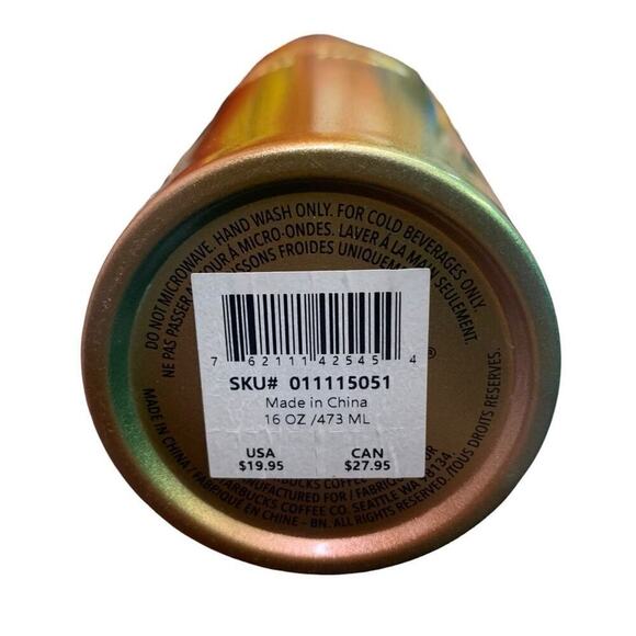 Starbucks Iridescent  Pink Gold Green Ombre‎ Summer 2020 16 oz - Picture 3 of 5